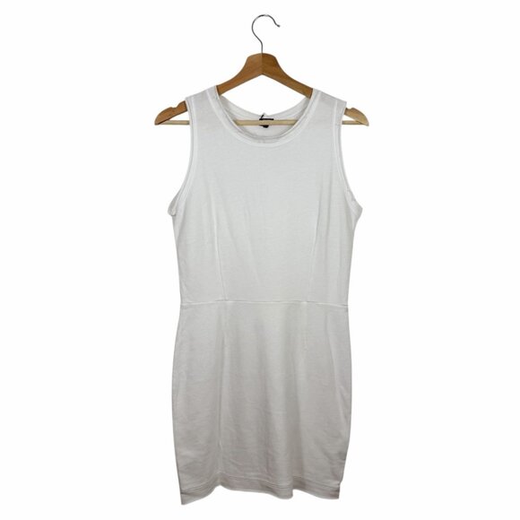 Monrow Sheath Mini Dress Size XS White French Terry Sleeveless Cotton HD0323 - Picture 3 of 10
